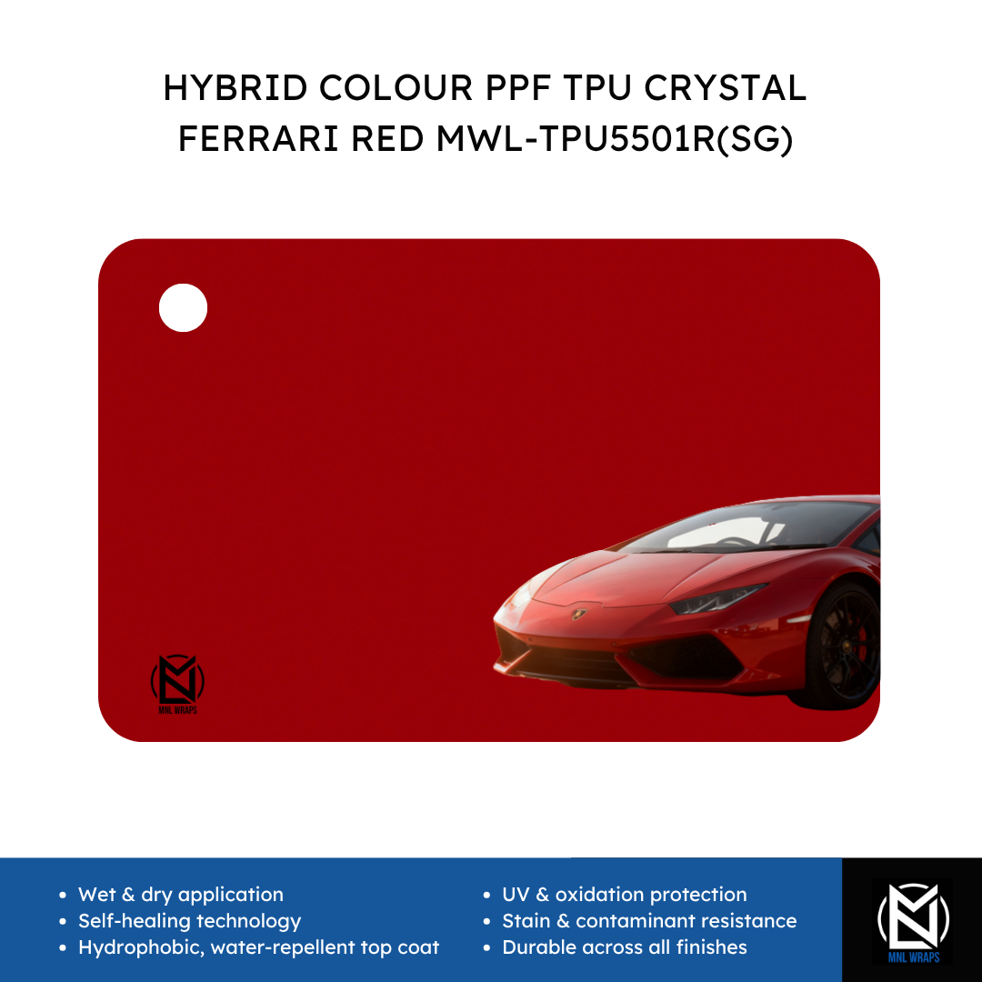 HYBRID COLOUR PPF TPU CRYSTAL FERRARI RED MWL-TPU5501R(SG)