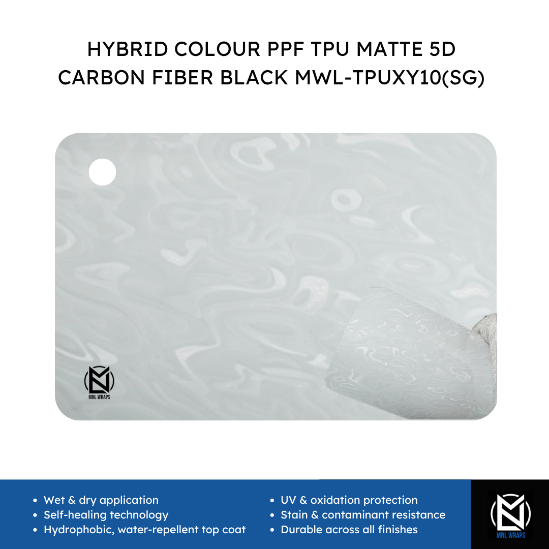 HYBRID COLOUR PPF TPU MATTE 5D CARBON FIBER BLACK MWL-TPUXY10(SG)
