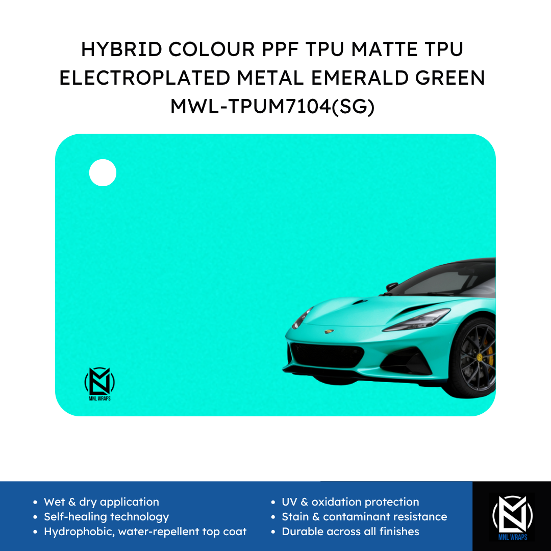 HYBRID COLOUR PPF TPU MATTE TPU ELECTROPLATED METAL EMERALD GREEN MWL-TPUM7104(SG)