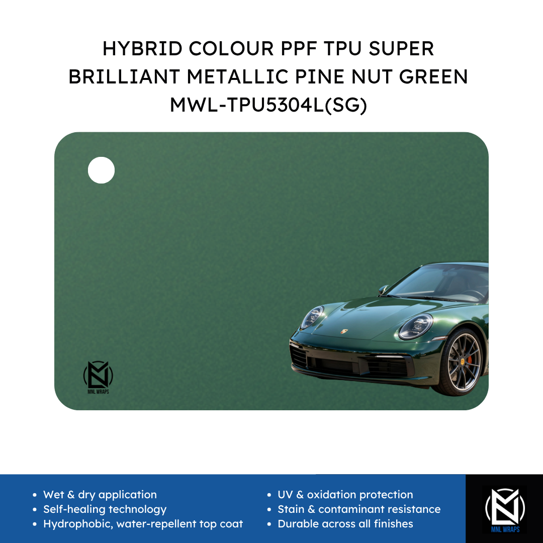 HYBRID COLOUR PPF TPU SUPER BRILLIANT METALLIC PINE NUT GREEN MWL-TPU5304L(SG)