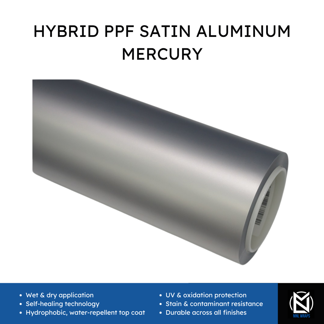 Hybrid PPF Satin Aluminum Mercury