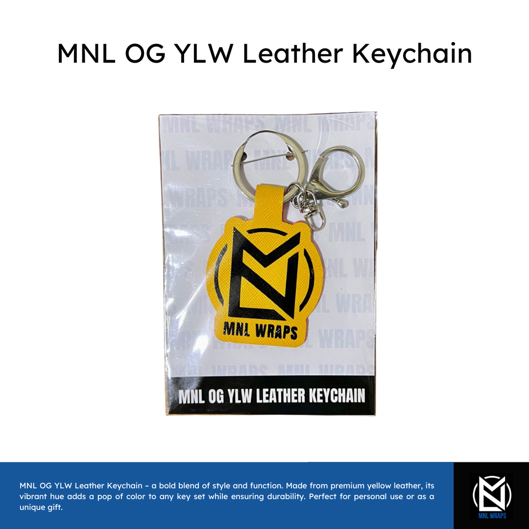 MNL OG YLW Leather Keychain – Vibrant & Elegant