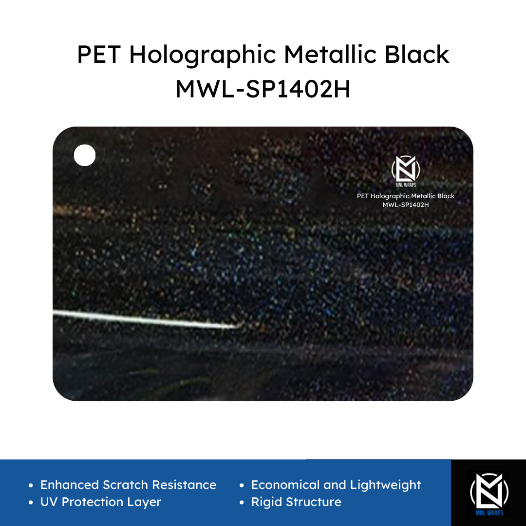 PET Holographic Metallic Black MWL-SP1402H