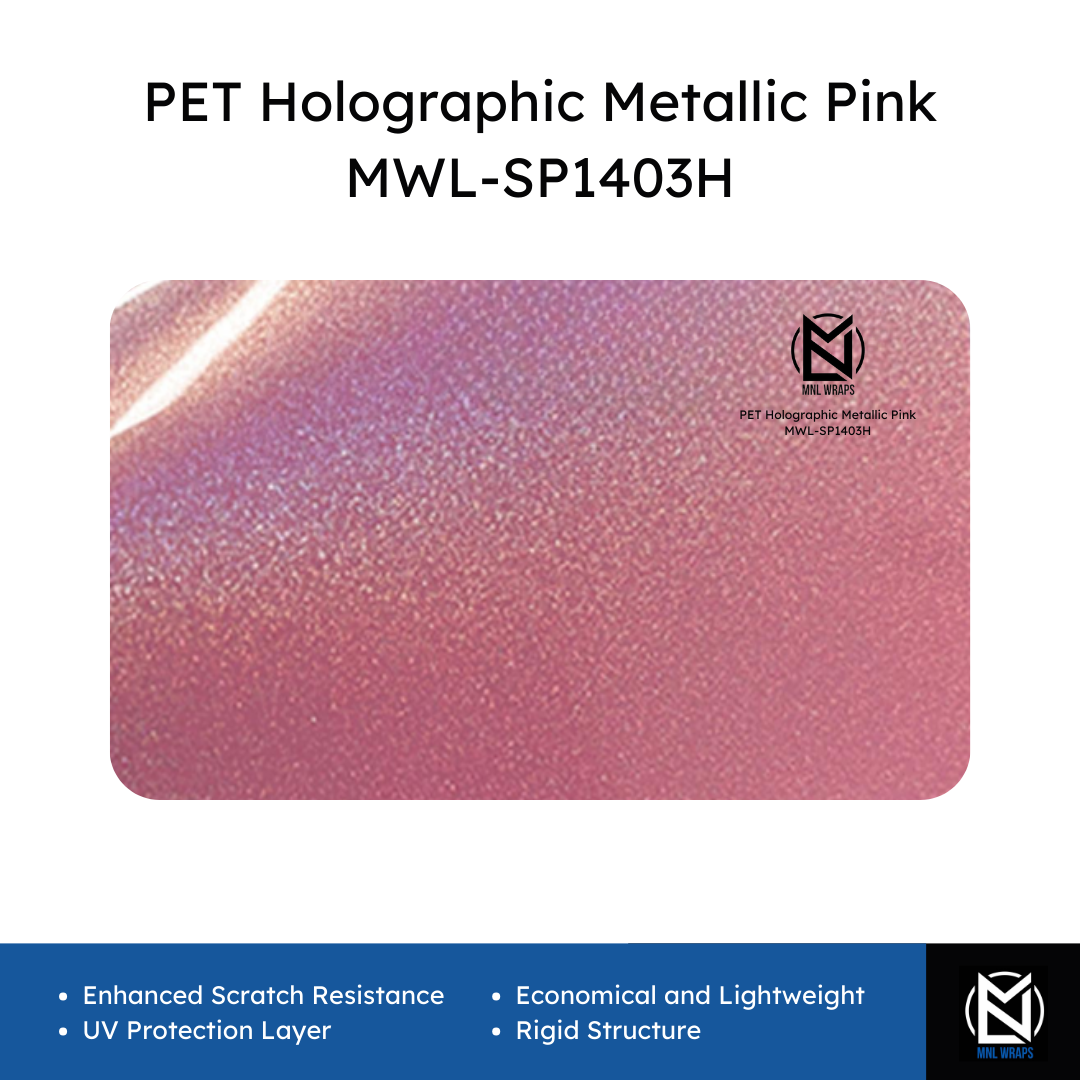 PET Holographic Metallic Pink MWL-SP1403H