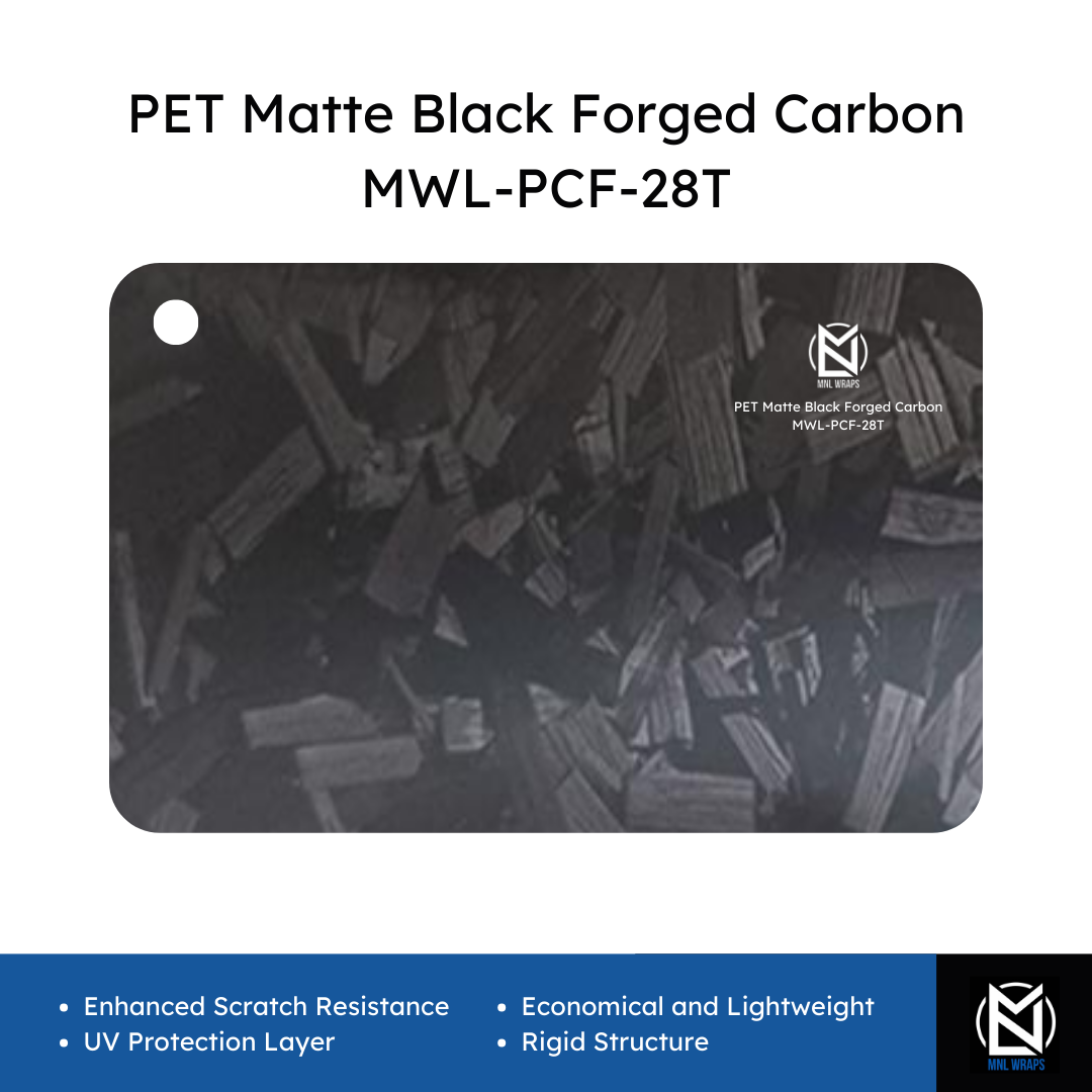 PET Matte Black Forged Carbon MWL-PCF-28T