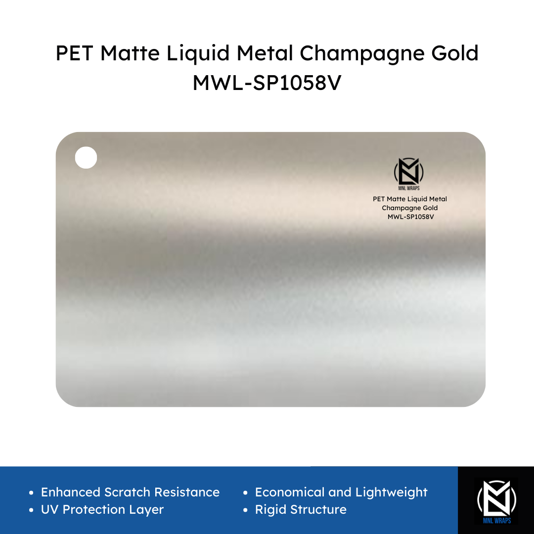 PET Matte Liquid Metal Champagne Gold MWL-SP1058V