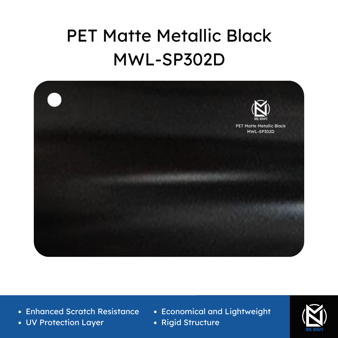 PET Matte Metallic Black MWL-SP302D