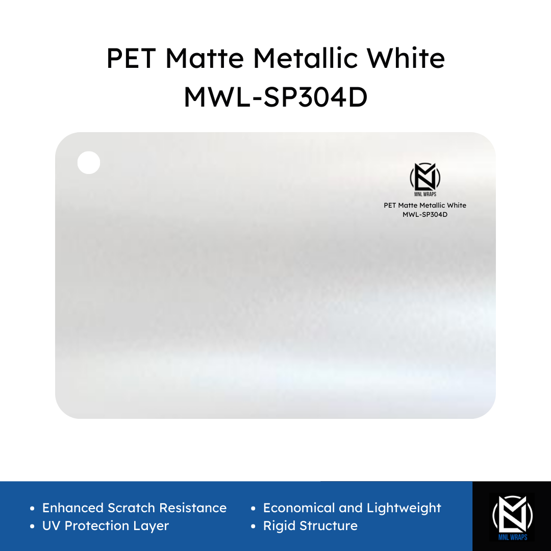 PET Matte Metallic White MWL-SP304D
