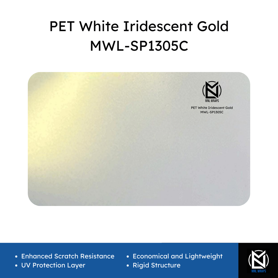 PET White Iridescent Gold MWL-SP1305C