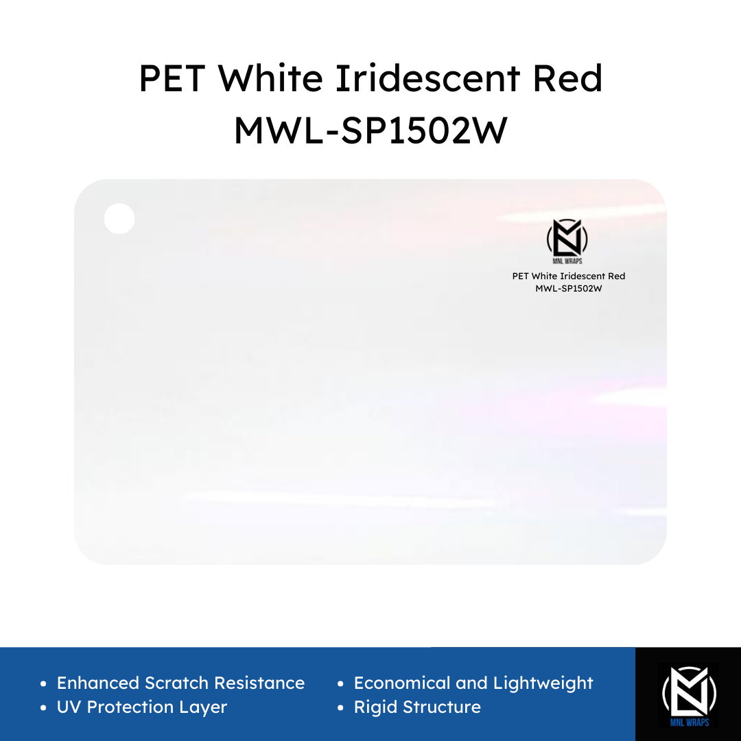 PET White Iridescent Red MWL-SP1502W