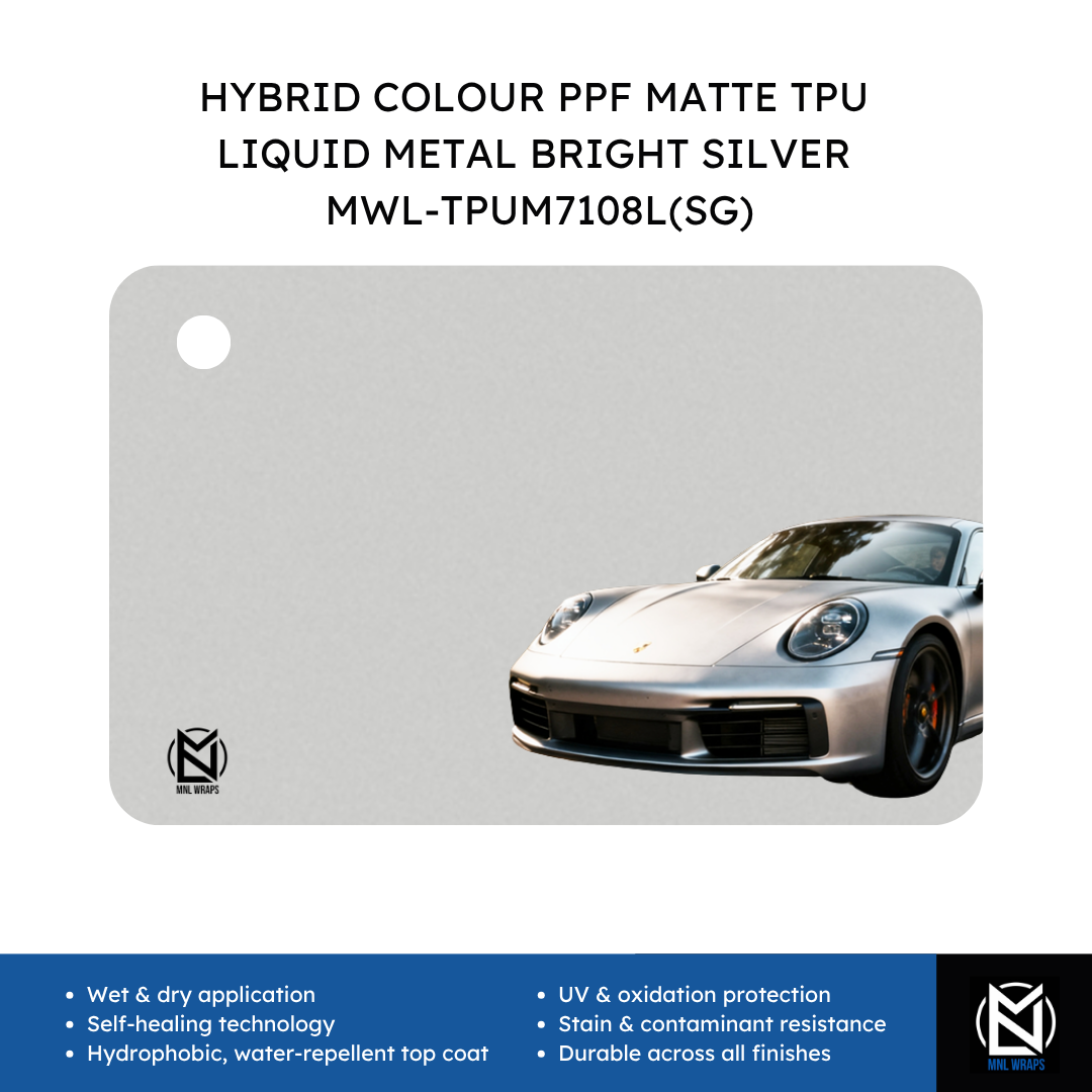 HYBRID COLOUR PPF MATTE TPU LIQUID METAL BRIGHT SILVER  MWL-TPUM7108L(SG)