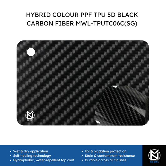 HYBRID COLOUR PPF TPU 5D BLACK CARBON FIBER MWL-TPUTC06C(SG)