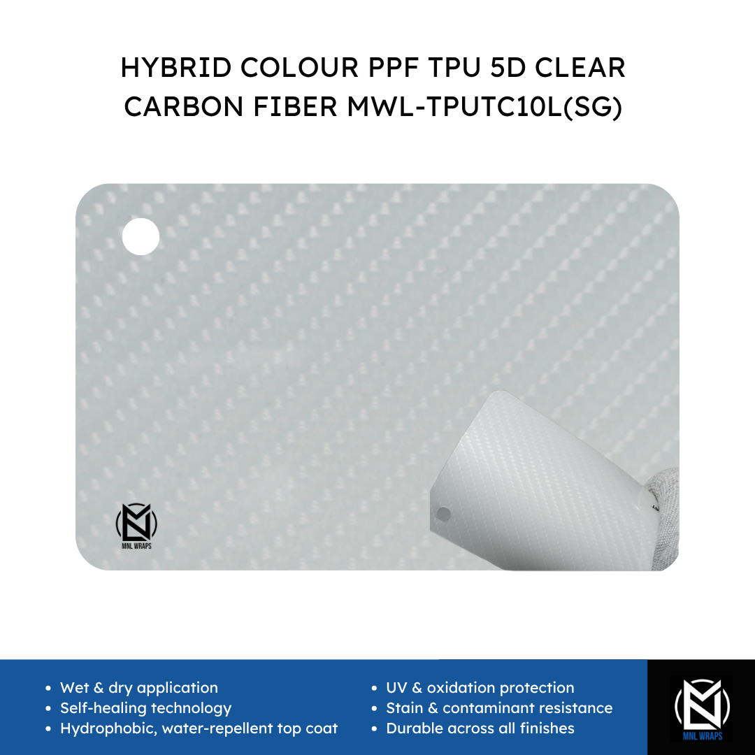 HYBRID COLOUR PPF TPU 5D CLEAR CARBON FIBER MWL-TPUTC10L(SG)