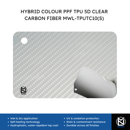 HYBRID COLOUR PPF TPU 5D CLEAR CARBON FIBER MWL-TPUTC10L(SG)