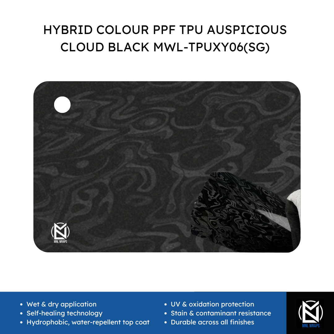HYBRID COLOUR PPF TPU AUSPICIOUS CLOUD BLACK MWL-TPUXY06(SG)