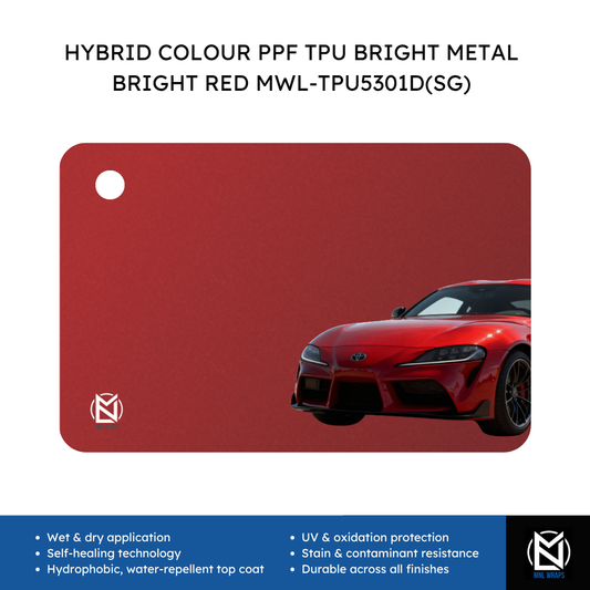 HYBRID COLOUR PPF TPU BRIGHT METAL BRIGHT RED MWL-TPU5301D(SG)