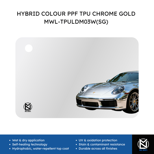 HYBRID COLOUR PPF TPU CHROME GOLD MWL-TPULDM03W(SG)