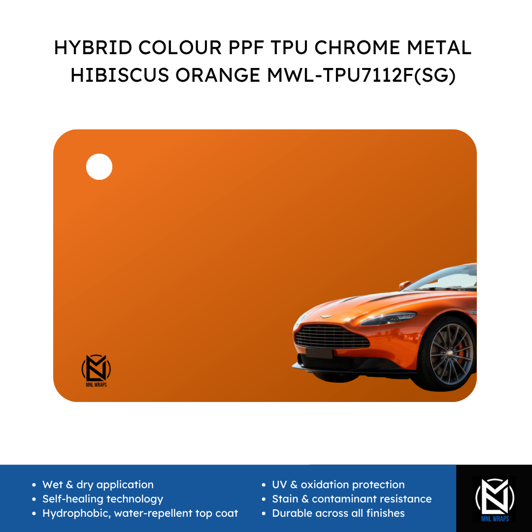 HYBRID COLOUR PPF TPU CHROME METAL HIBISCUS ORANGE MWL-TPU7112F(SG)