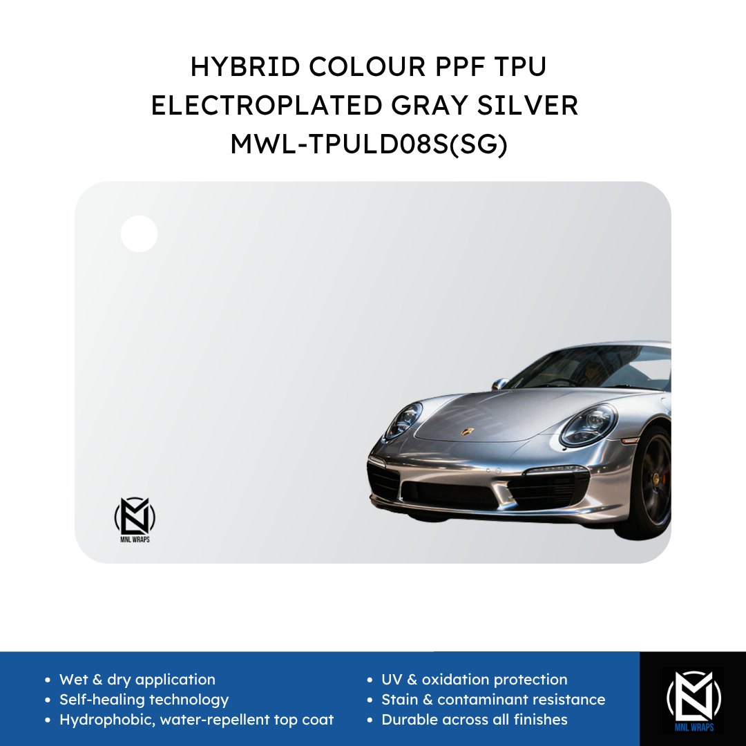 HYBRID COLOUR PPF TPU ELECTROPLATED GRAY SILVER MWL-TPULD08S(SG)