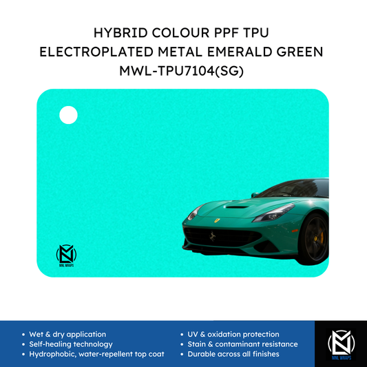 HYBRID COLOUR PPF TPU ELECTROPLATED METAL EMERALD GREEN MWL-TPU7104(SG)