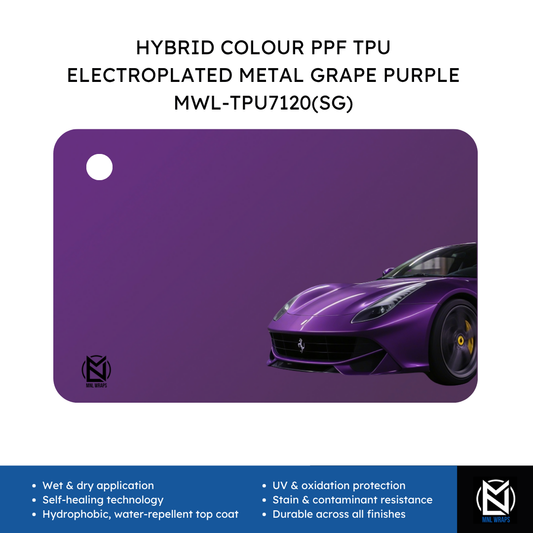 HYBRID COLOUR PPF TPU ELECTROPLATED METAL GRAPE PURPLE MWL-TPU7120(SG)