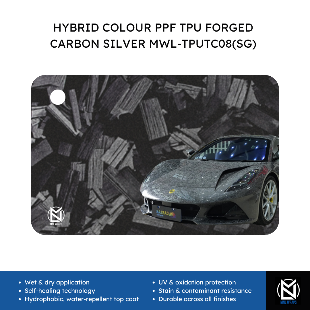 HYBRID COLOUR PPF TPU FORGED CARBON SILVER MWL-TPUTC08(SG)