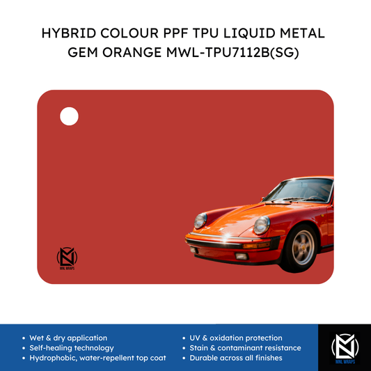 HYBRID COLOUR PPF TPU LIQUID METAL GEM ORANGE MWL-TPU7112B(SG)