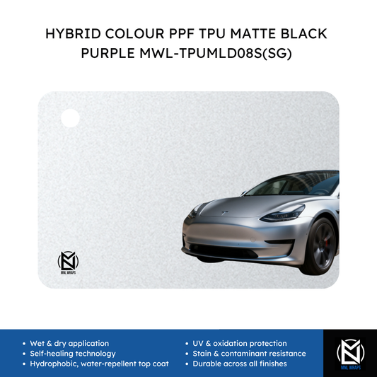 HYBRID COLOUR PPF TPU MATTE BLACK PURPLE MWL-TPUMLD08S(SG)