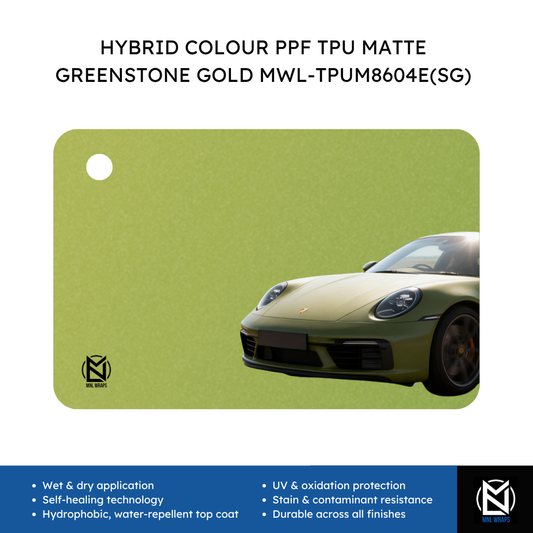 HYBRID COLOUR PPF TPU MATTE GREENSTONE GOLD MWL-TPUM8604E(SG)