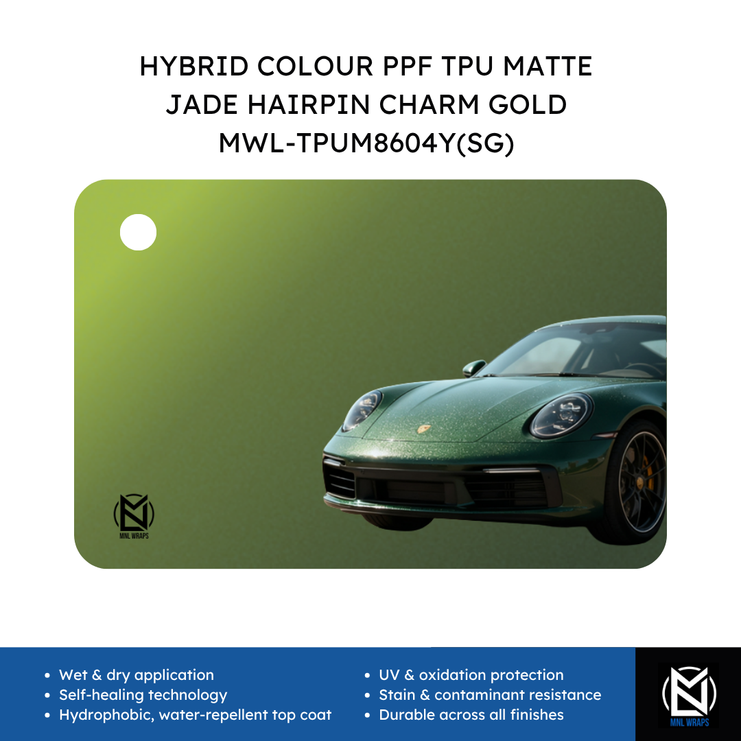 HYBRID COLOUR PPF TPU MATTE JADE HAIRPIN CHARM GOLD MWL-TPUM8604Y(SG)