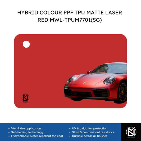 HYBRID COLOUR PPF TPU MATTE LASER RED MWL-TPUM7701(SG)