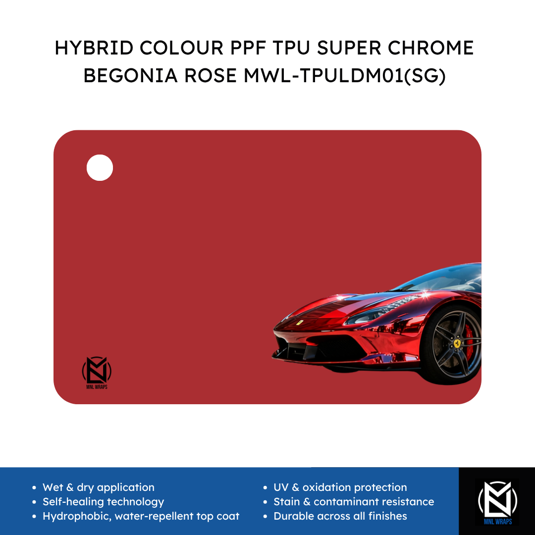 HYBRID COLOUR PPF TPU SUPER CHROME BEGONIA ROSE MWL-TPULDM01(SG)