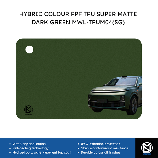 HYBRID COLOUR PPF TPU SUPER MATTE DARK GREEN MWL-TPUM04(SG)