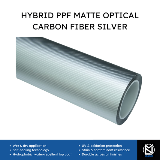 Hybrid PPF Matte Optical Carbon Fiber Silver