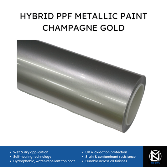 Hybrid PPF Metallic Paint Champagne Gold