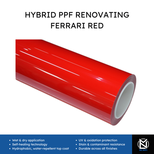 Hybrid PPF Renovating Ferrari Red