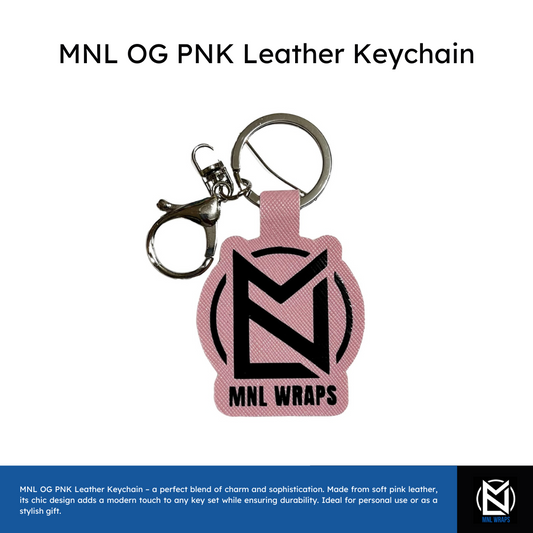 MNL OG PNK Leather Keychain – Soft Elegance, Bold Charm