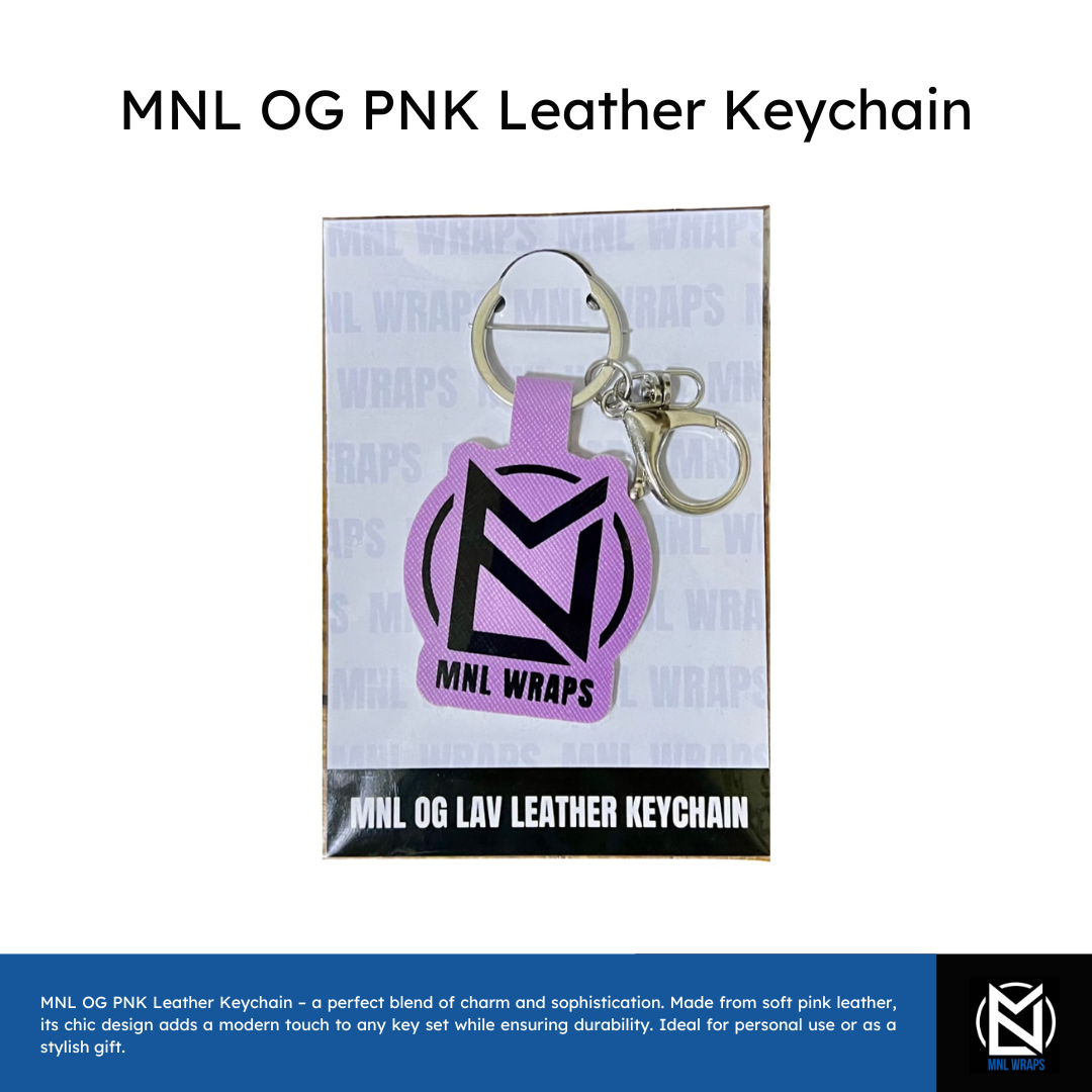 MNL OG PNK Leather Keychain – Soft Elegance, Bold Charm