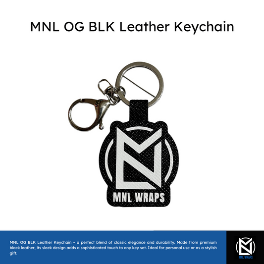 MNL OG BLK Leather Keychain – Timeless & Sleek