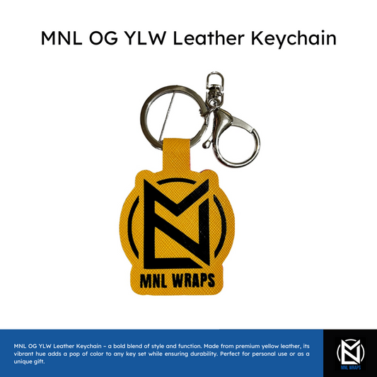 MNL OG YLW Leather Keychain – Vibrant & Elegant