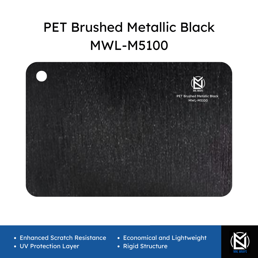 PET Brushed Metallic Black MWL-M5100
