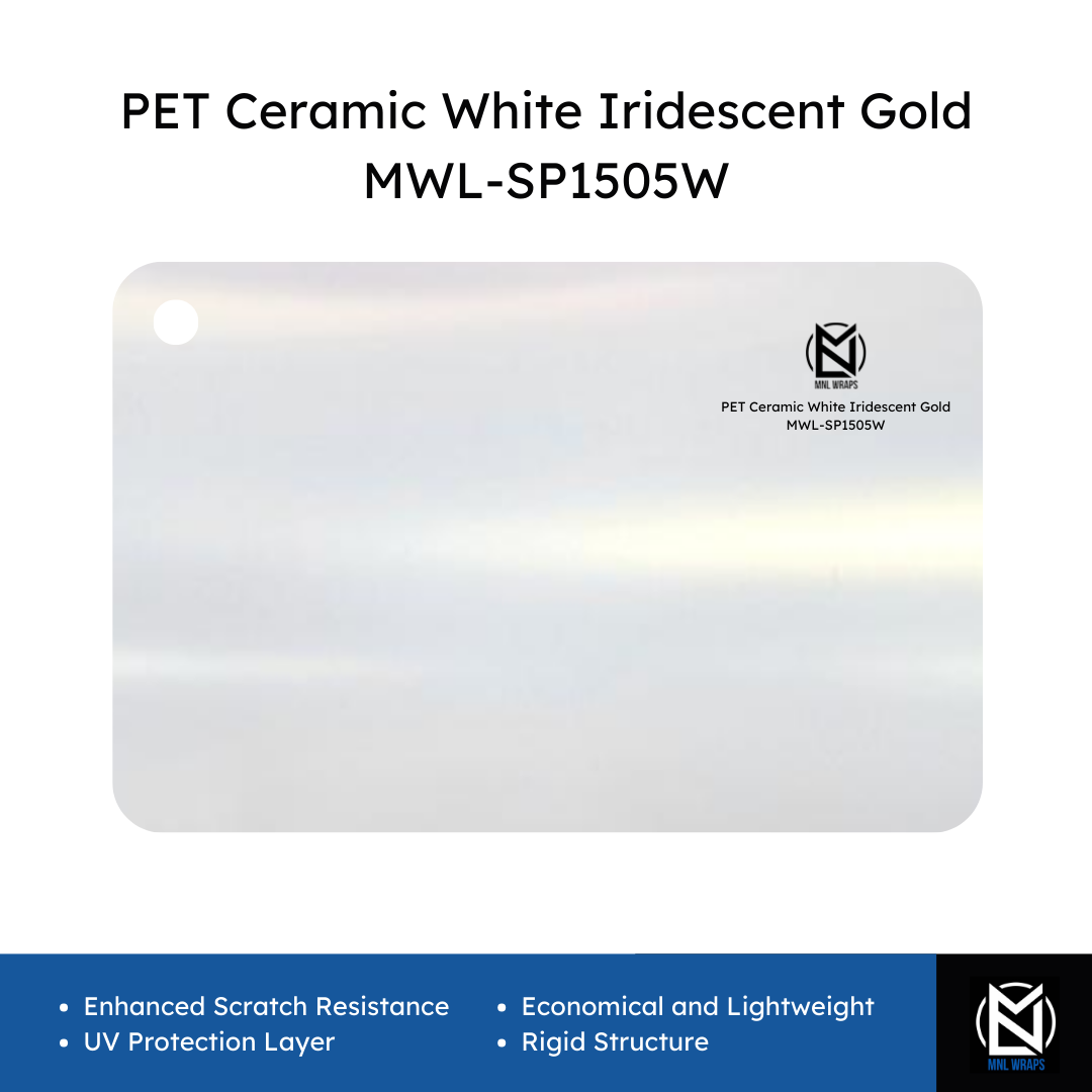 PET Ceramic White Iridescent Gold MWL-SP1505W