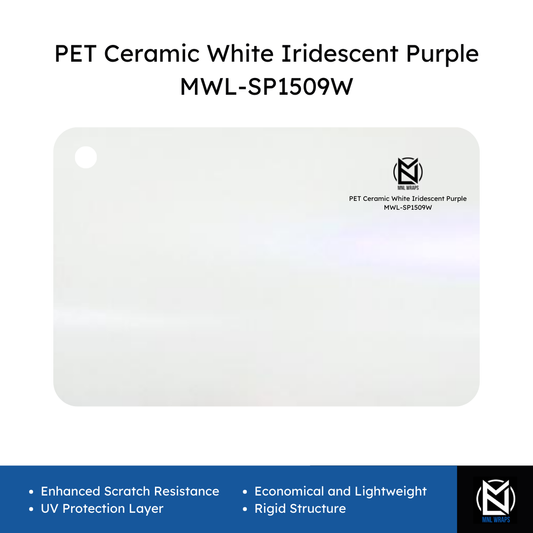PET Ceramic White Iridescent Purple MWL-SP1509W