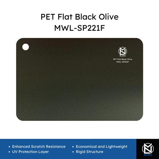 PET Flat Black Olive MWL-SP221F