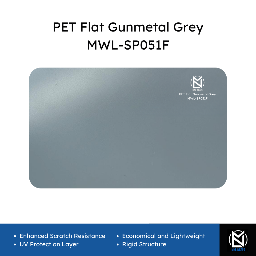 PET Flat Gunmetal Grey MWL-SP051F