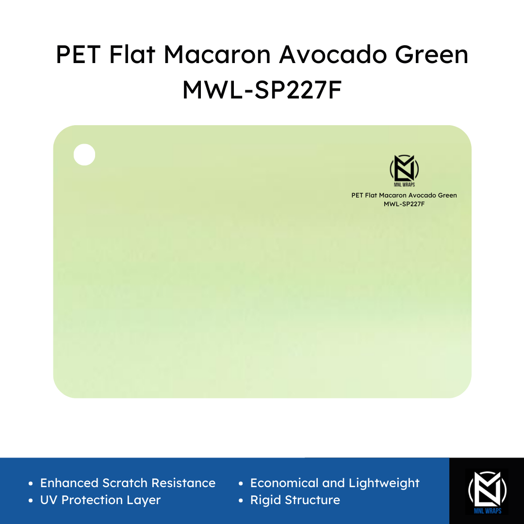 PET Flat Macaron Avocado Green MWL-SP227F