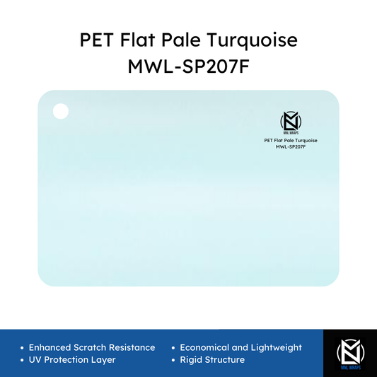 PET Flat Pale Turquoise MWL-SP207F