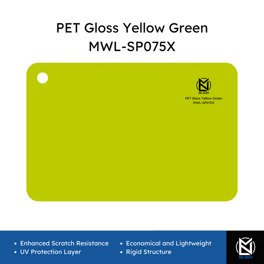 PET Gloss Yellow Green MWL-SP075X