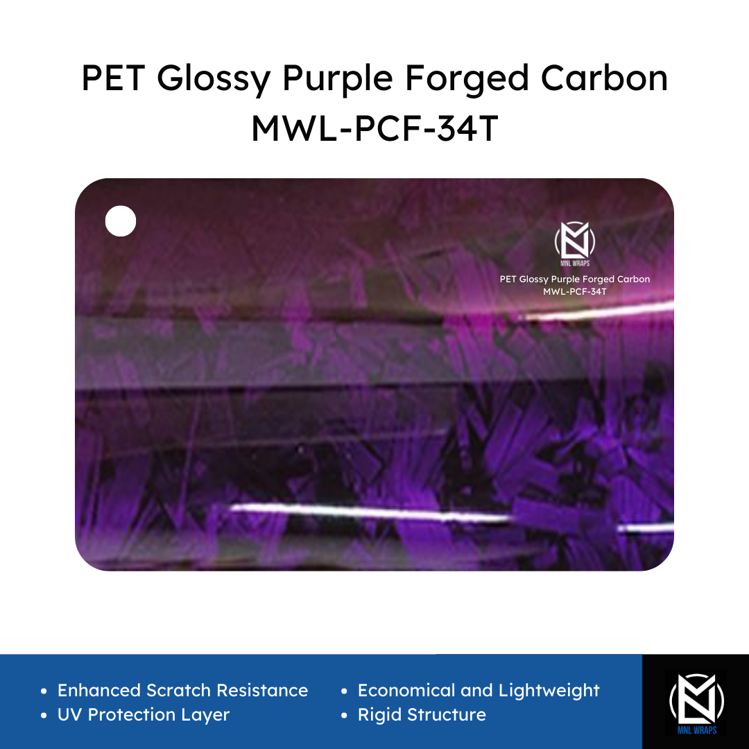 PET Glossy Purple Forged Carbon MWL-PCF-34T