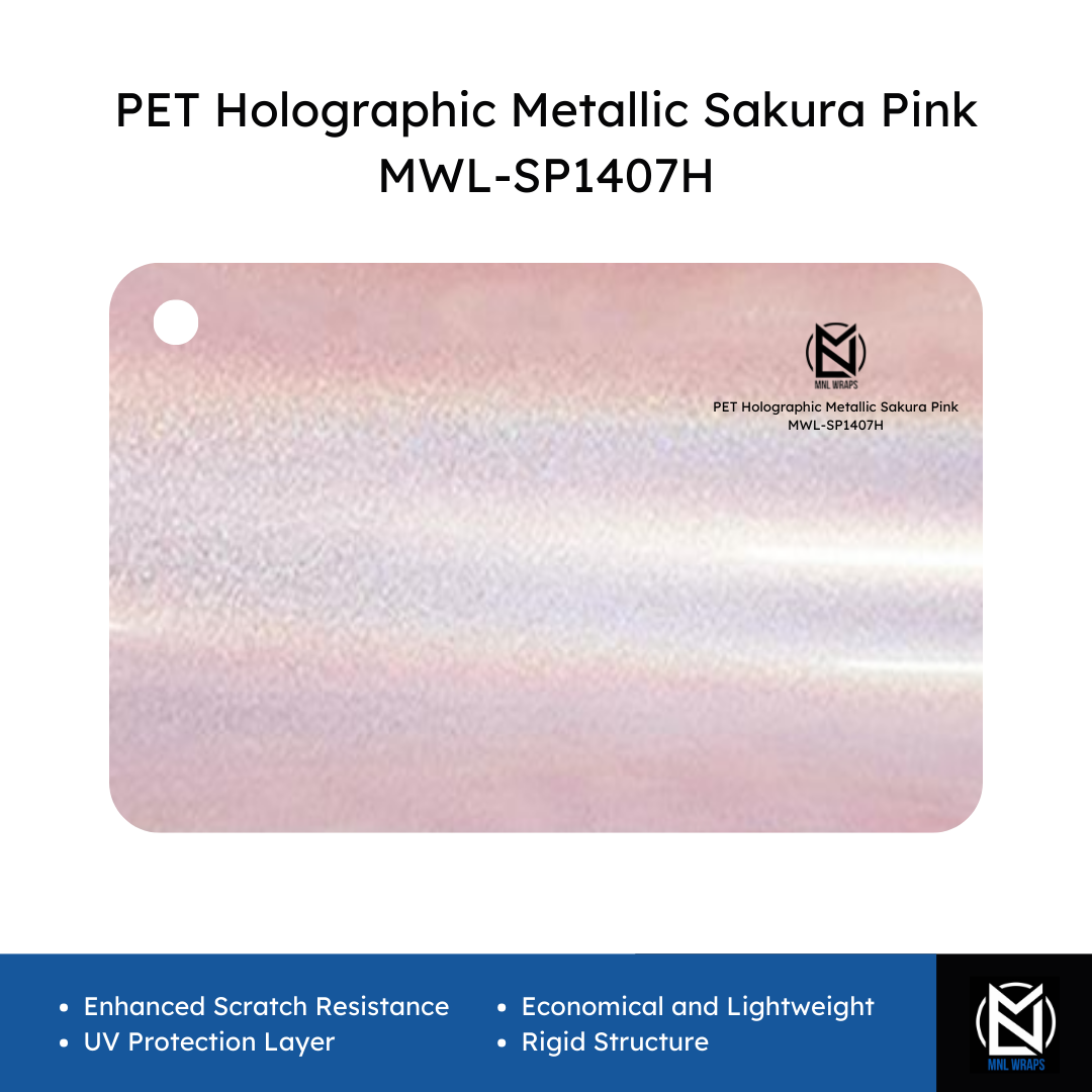PET Holographic Metallic Sakura Pink MWL-SP1407H